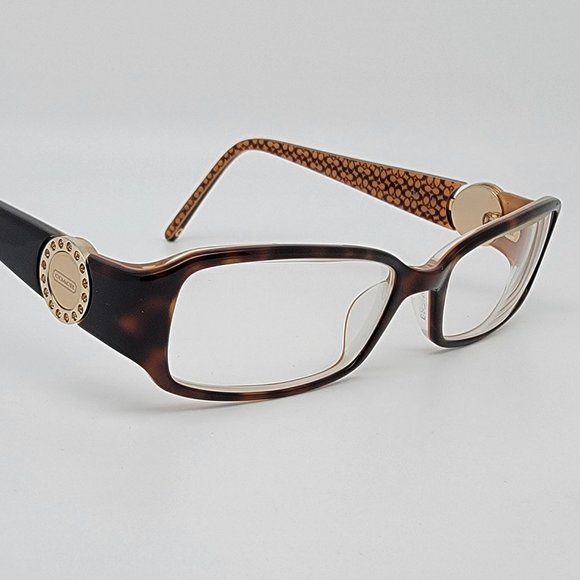 Coach Rosa 583 Tortoise Changeable Temple Icon Eyeglasses Frame w Case 52-17-135 - Picture 7 of 16